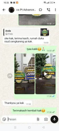Testimonial Papan Bunga Pernikahan tebing tinggi