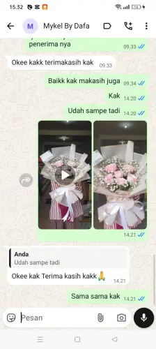 Testimonial Buket Bunga tebing tinggi