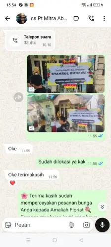 Testimonial Papan Bunga tebing tinggi