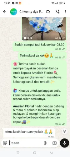 Testimonial Standing Flower tebing tinggi